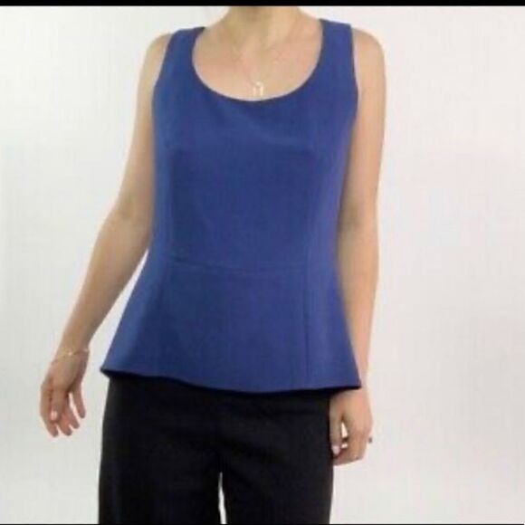 Rag & Bone Deep Red Jett Pleated Peplum Top - Picture 4 of 5